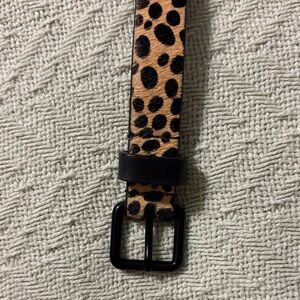 GAP Leopard Print Belt with Black Buckle